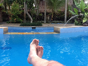 Chilling poolside in Ubud
